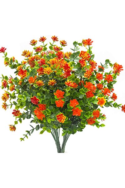 Artificiale Rolio Buchet de Flori Artificiale Rezistente la UV - 5 Fire, 35 cm, Disponibil în 7 Culori - Portocaliu