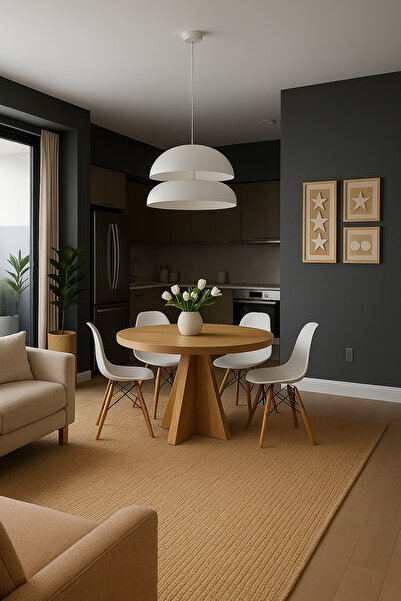 Arvessohome Yıldız Model 90 Çaplı 75 cm yükseklikli (36 mm KALIN KENARLI) (SA...