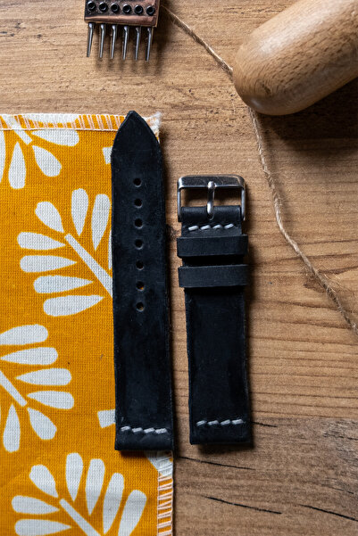 Lethos Leather Genuine Leather Watch Band Strap 22mm - Single Layer