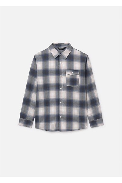 MAYORAL Boy's Plaid Shirt Dark Blue 7108