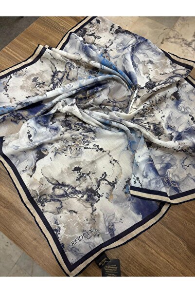 AGORATEKSTİL Γυναικείο κασκόλ από βαμβακερό μαρμάρινο σχέδιο