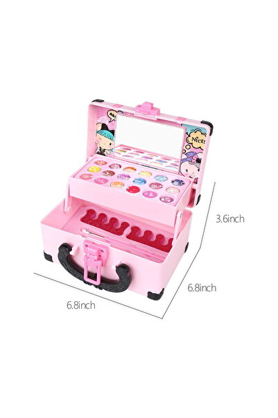 Saharaz Pretend Play Makeup Set Toys,Non-toxic Washable,Laptop Design,Real Makeup Kit for Girl Gift