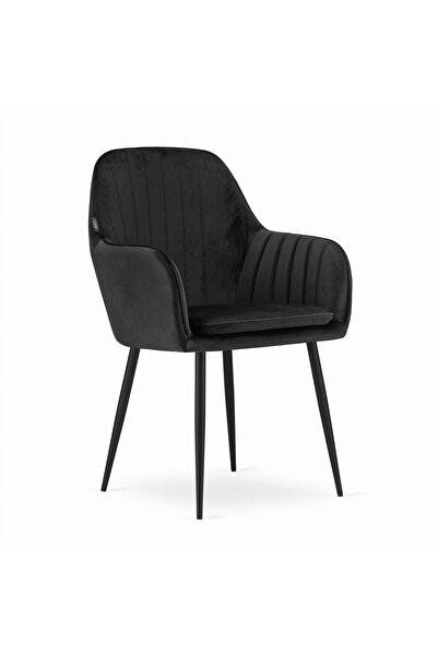 JollyMag Kreslo do kuchyne/obývačky, Artool, Lugo, zamat, kov, čierna, 57,5x5...