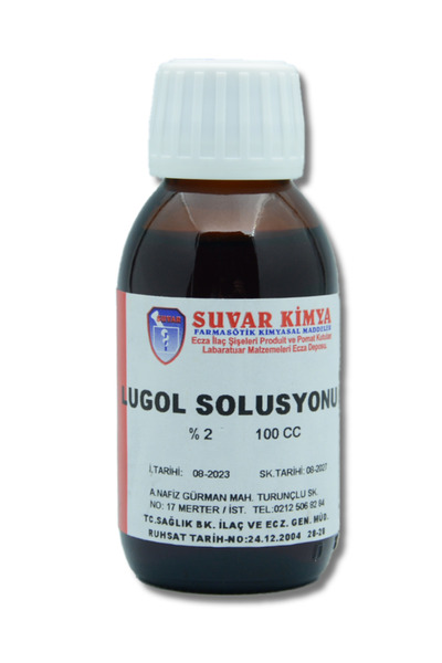 Suvar Kimya Lugol Solüsyonu %2 100ml