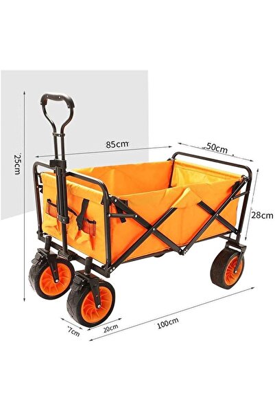Generic Heavy-Duty Foldable Wagon Cart with Canopy, 200kg/441lb Capacity.