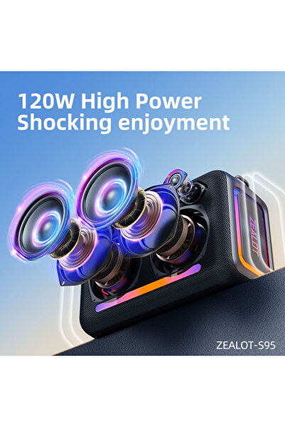 zealot S95W Bluetooth Speaker, Wireless Subwoofer, IPX6 Water Resistant, Custom EQ, 40 Hours Playtime