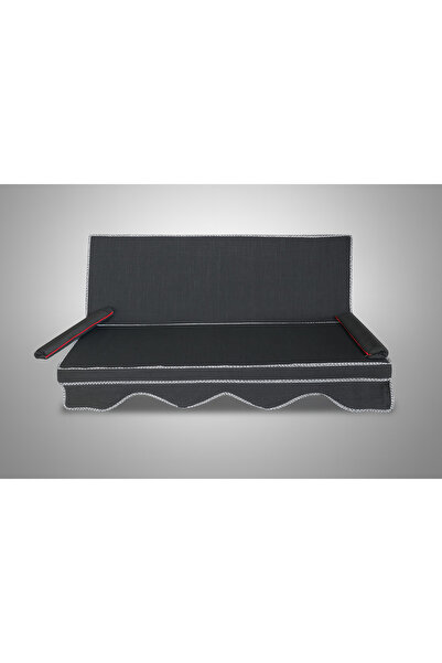 zishtekstil Keten Kumaş Süngerli Gölgelikli 3 Kişilik Salıncak Minderi 8 cm