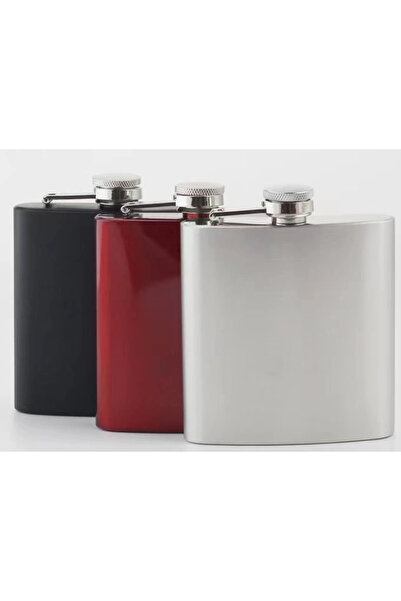 HarmonyAura Black 6 oz Steel Pocket Drink Kanyak Flask