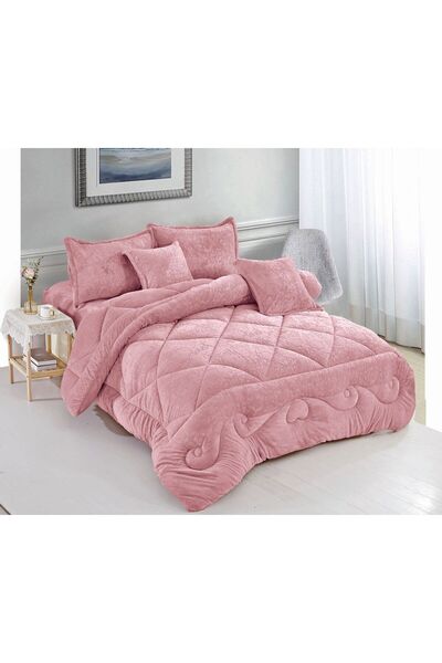 SNOOZYL مفرش سرير نفرين من المخمل الناعم والفرو بتصميم فندقي لتعيش فخامة الفنادق