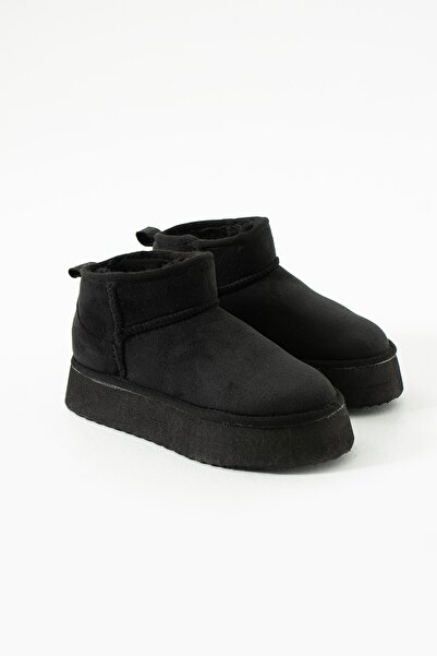 Paragon Kadın Siyah UG Model Bot – Kürklü Sıcak Tutan Kalın Tabanlı Kışlık Ev Dışı Günlük Bot Bootie