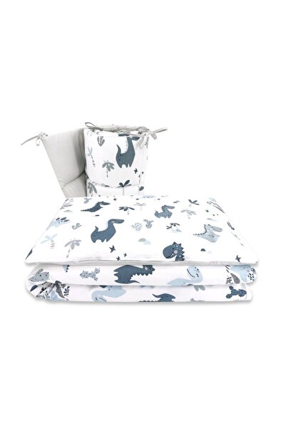 MimiNu Lenjerie patut cu 3 piese, MimiNu, Pentru patut 120x60 cm, Bumbac, Din...