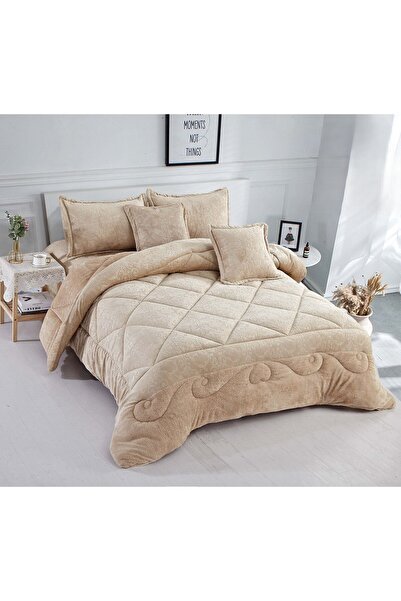 SNOOZYL مفرش سرير نفرين من المخمل الناعم والفرو بتصميم فندقي لتعيش فخامة الفنادق