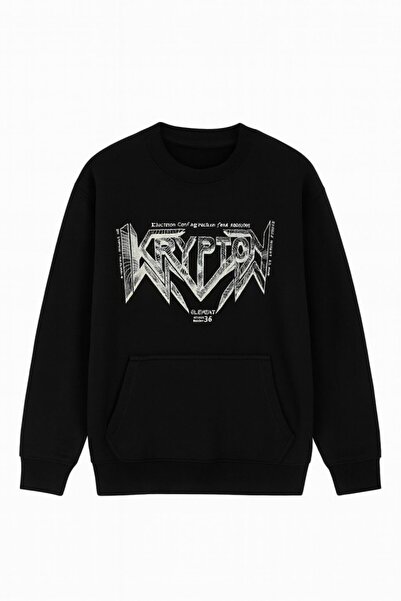 TOMMY LIFE Sweatshirt pentru băieți GARSON S-SHİRT O Gât negru pentru băieți