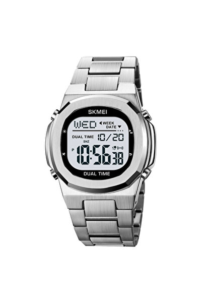 Skmei Ceas bărbătesc digital, cuarț casual, sport, modă, argintiu