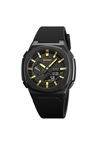 Skmei Ceas bărbătesc sport la modă cronograf digital negru auriu