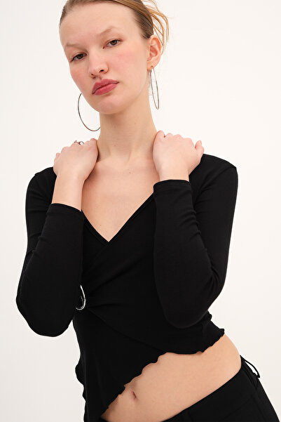 Addax B13998 Блуза с детайл с катарама