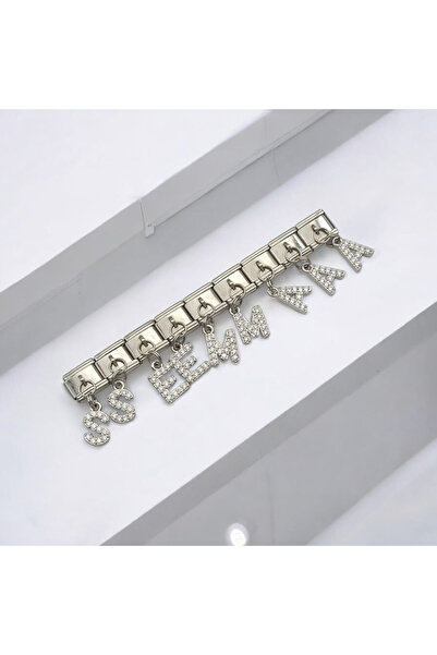 Satürn Silver Kuyumculuk Sallantılı Harfli Çelik İtalyan Charm Bileklik Ek Linki 1 Adet