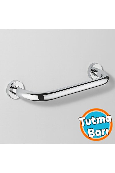 NZB Banyo Tutunma Barı Paslanmaz Çelik 40 cm Vidalı Duvar Tipi Destek Barı En...