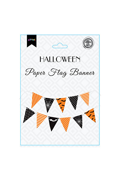 EXİZ TİCARET مجموعة علم مثلث تحت عنوان الهالوين قطعة واحدة في العبوة