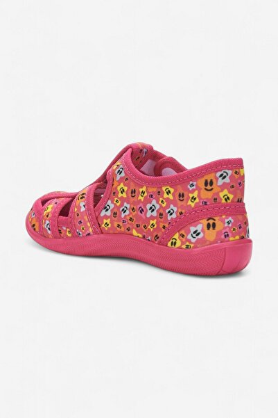 Allyup Daily Unisex Pink Children's Sandals Flexible Non-Slip Sole Linen Velcro Summer Home Nursery Shoes 143