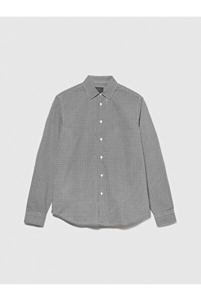 Sisley Чоловіча сорочка з 100% бавовни з квадратним принтом 323A5PFRSQ02D-SIS65Q