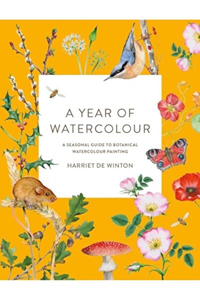 Hachette عام من الألوان المائية دليل موسمي للرسم بالألوان المائية النباتية