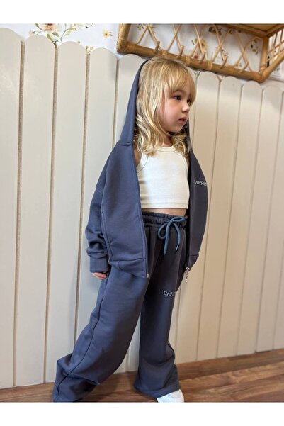 Teeny Weeny Kids Unisex Children's Printed Top and Bottom Tracksuit Set