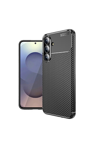UnDePlus Samsung Galaxy S25 FE Kılıf Karbon Silikon Case Kapak