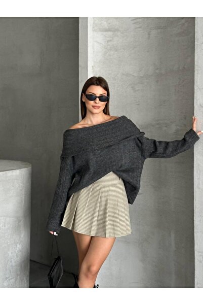 MOONBULL Women's Madonna Collar Winter Knitwear Knit Sweater