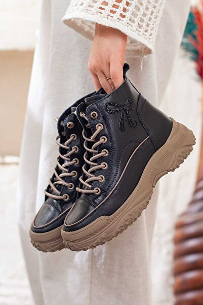 Adım Adım Дамски меки обувки с флисова подплата за всеки ден, черни