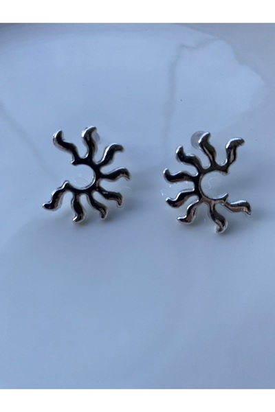 VEGALUXE Sun Earrings Silver Color