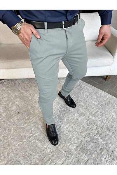 Wkm Denim بنطال تشينو كاجوال بقصة ضيقة للرجال