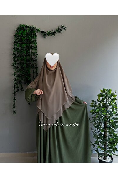 Yüsra Collection Ayrobin Dress and Long Sufle 2-Piece Set Combination