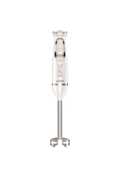VICTRONIC VC2888 Electric Hand Blender, 600W, 2 Speeds, Stainless Steel Blade, White