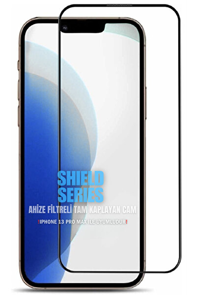 Evax (Shield Tam) iPhone 13 Pro Max ile Uyumlu 6D Tam 9H Temperli ESD Anti-St...