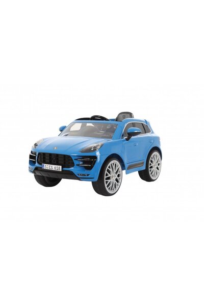 Rollplay Children's electric car Porche Macan Turbo blue, 12V, with remote control for parents