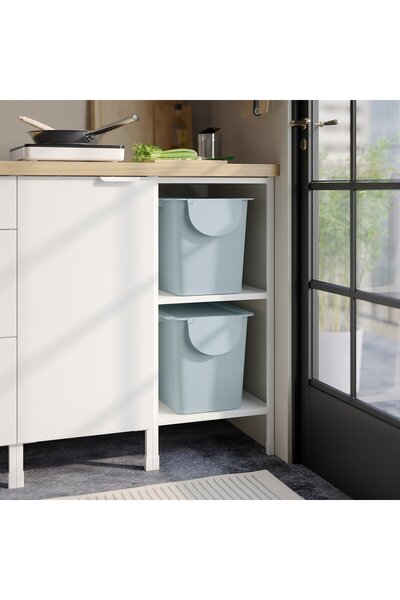 IKEA Bin with Lid Light Grey-blue, 25 l