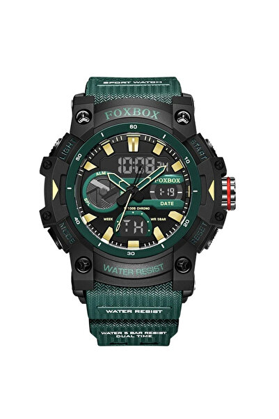 Foxbox Men's Watch Fox Box Military Style Army Dual Time Fashion Sport Casual...