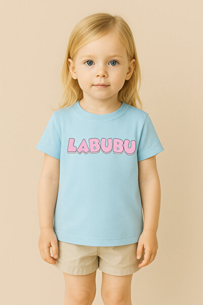 SVART WEAR تي شيرت مطبوع بنمط لابوبو للأطفال والكبار بتصميم مزدوج