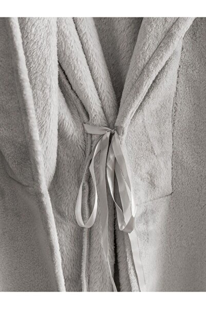 LC Waikiki Lcw Dream Double-Breasted Collar Plush Women's Dressing Gown