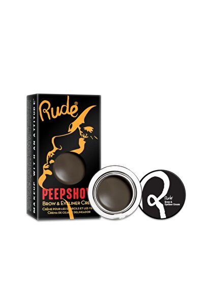 Rude Eyeliner gel pentru sprâncene și ochi PeepShow Brow&Eyeliner Cream First Time, 3g