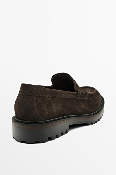 Massimo Dutti Tırtıklı tabanlı bantlı makosen