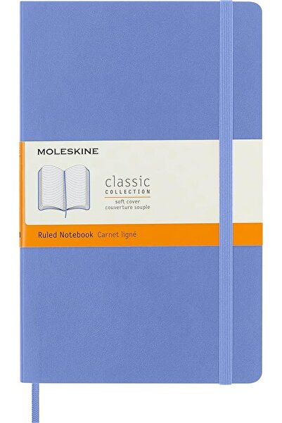 Turnaround Moleskine Classic Notebook Large Ruled Hydrangea Blue Soft Cover 5...