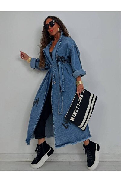 Kokoş Kadını DENİM TRENÇKOT