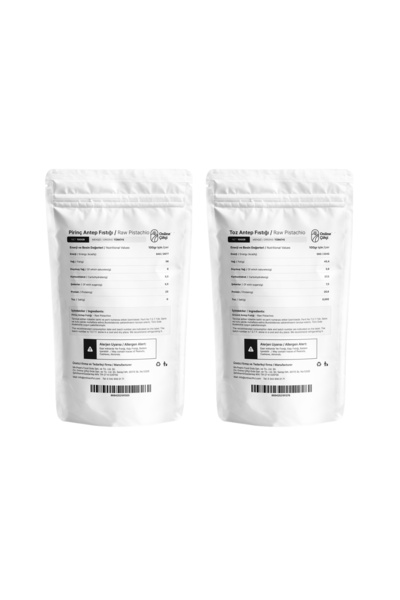OnlineÇiftçi Pirinç Antep Fıstığı 100Gr ve Toz Antep Fıstığı 100Gr İkili Set
