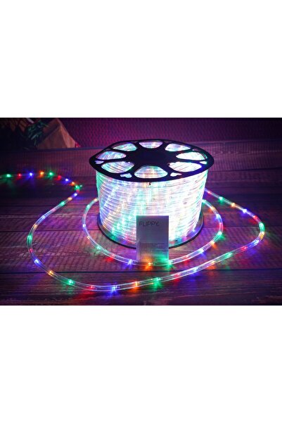 The Hub Instalatie Craciun, 2 m, 48 Led-uri, Furtun Luminos, Multicolor, Transformator, Sectionabila, 220 V