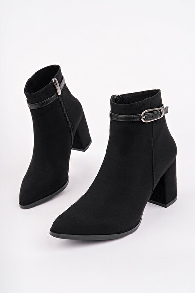 Madam Tarz Μπότες με χοντρό τακούνι και ζώνη Mila