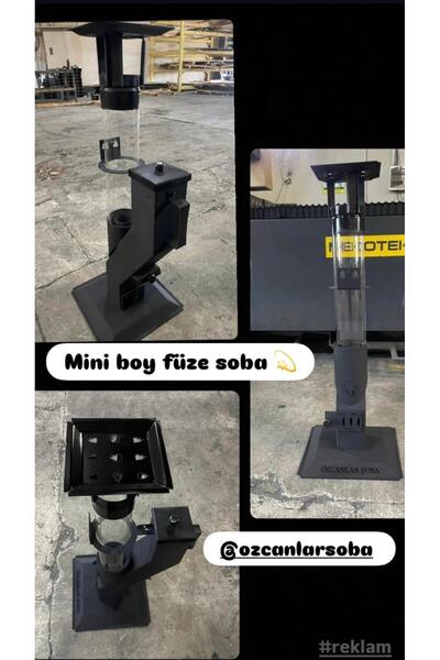 ÖZCANLARDEMİRÇELİK ÖZCANLARSOBA mini pelet sobası roket tipi(pürmüz hediyeli)(isteğe özel isim yazılır)