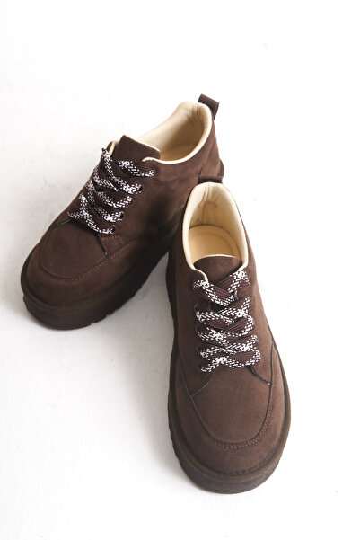 Solo Bag Γυναικεία αθλητικά παπούτσια με χοντρή σόλα με κορδόνια σε καφέ χρώμα