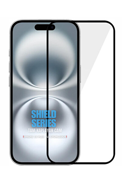 Evax (Shield Tam) iPhone 16 Plus ile Uyumlu 6D Tam 9H Temperli ESD Anti-Stati...